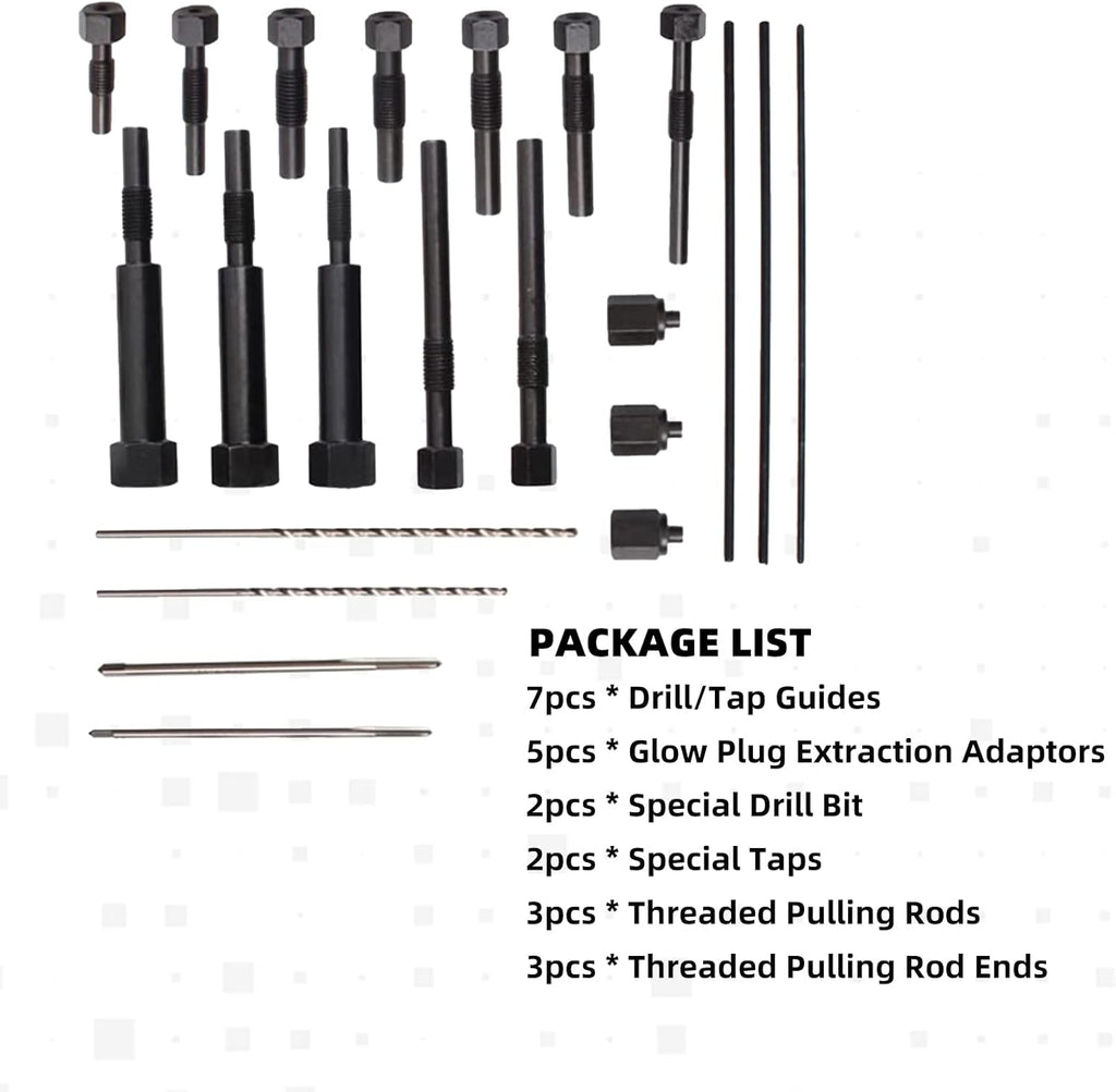 22PCS Glow Plug Extraction Kit for M8 & M10 H5734