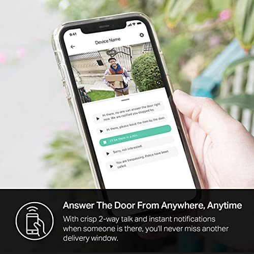 Smart Video Doorbell Camera Hardwired with Chime, 2K Resolution, Night Vision, 2-Way Audio Z510