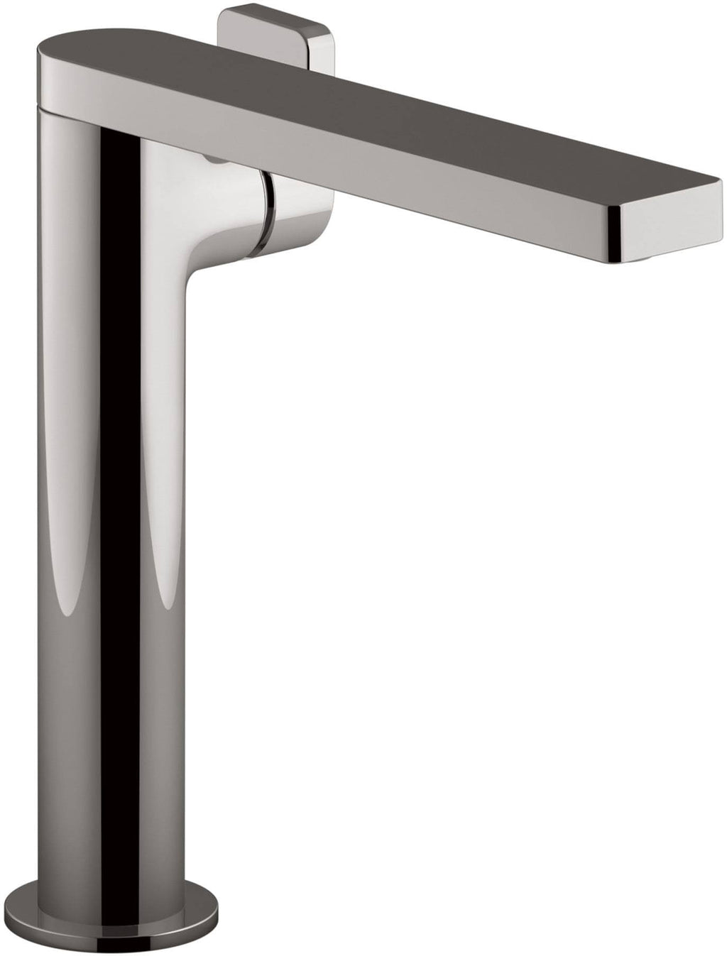 Tall Single Bathroom Sink Faucet with Lever Handle, Titanium Z622694