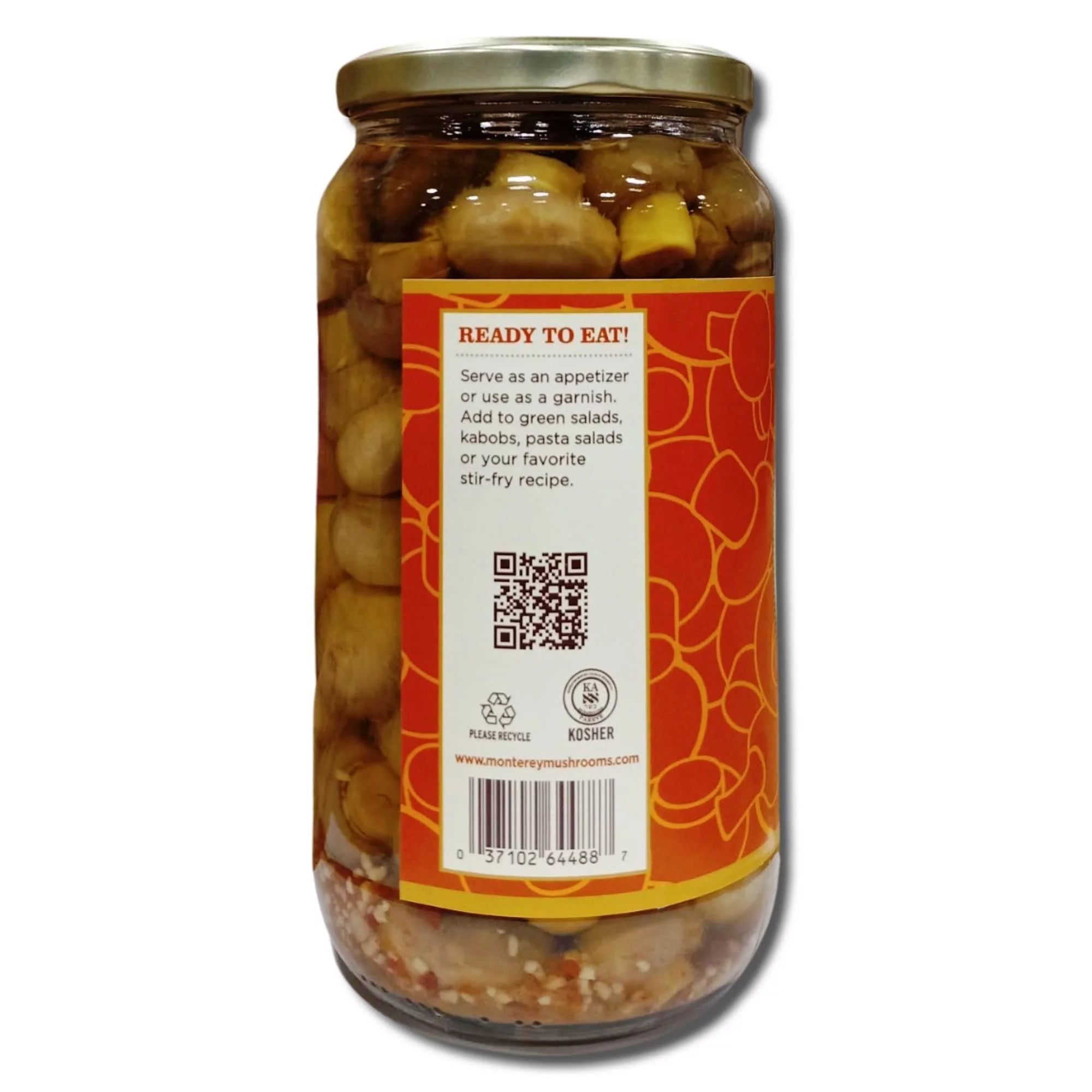 32 Ounce Garlic Marinated Mushrooms Pack of 2 N708