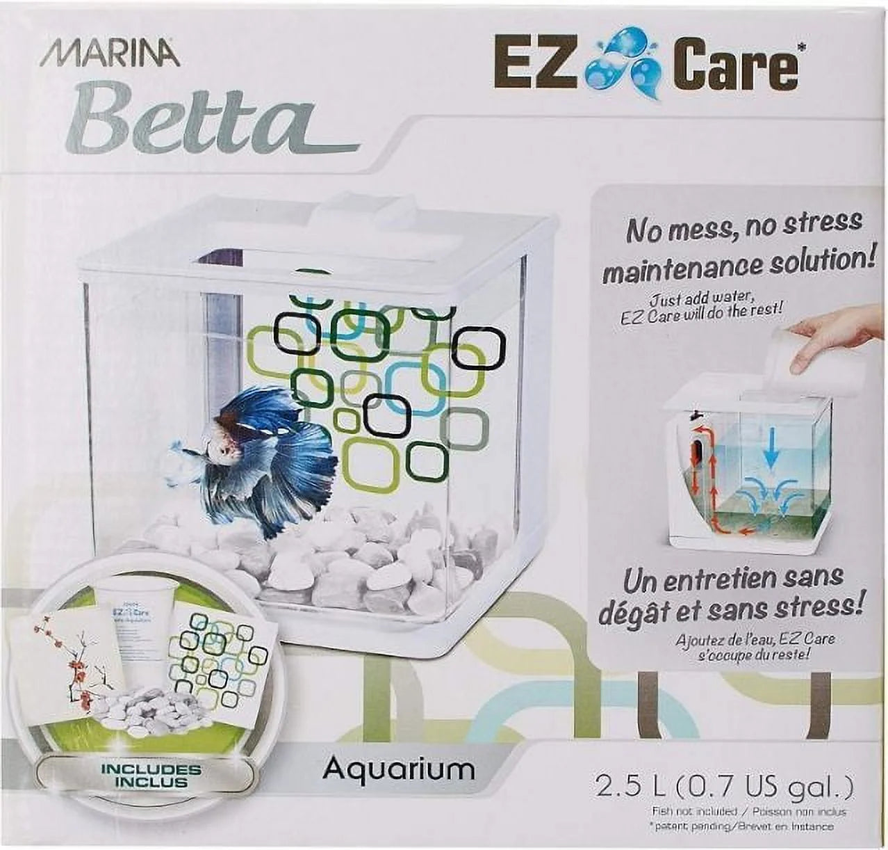 White 0.07 gallon Aquarium Kit M6450