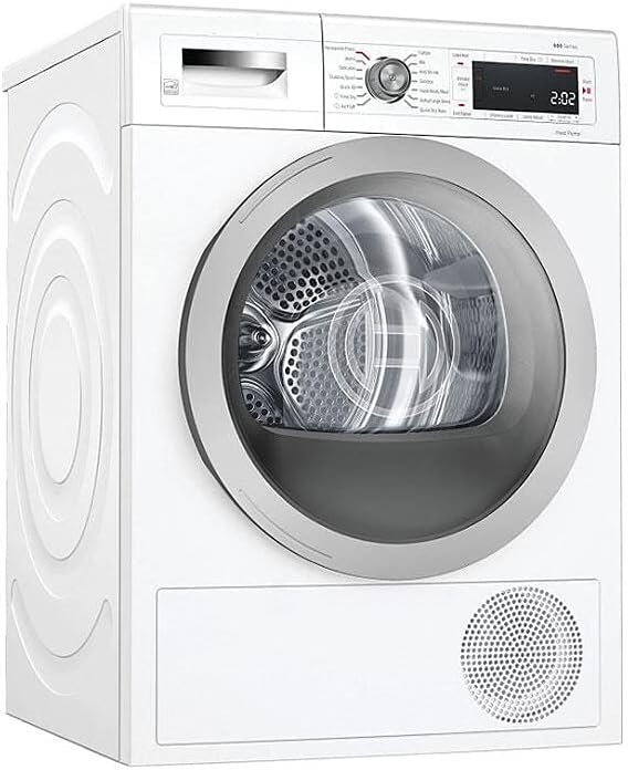 24" Smart Compact Heat Pump Dryer with 4 cu. ft. Capacity, Stainless Steel Drum, in White A6963