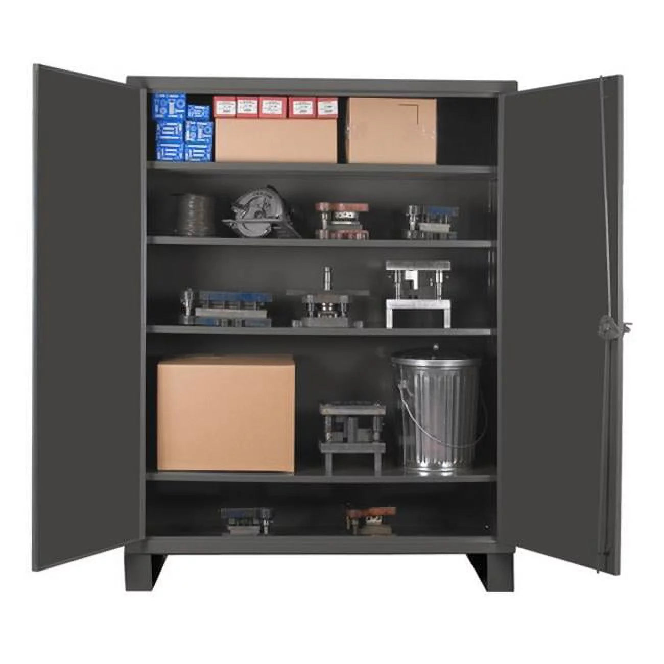 Gray 4 Shelf Storage Cabinet D462
