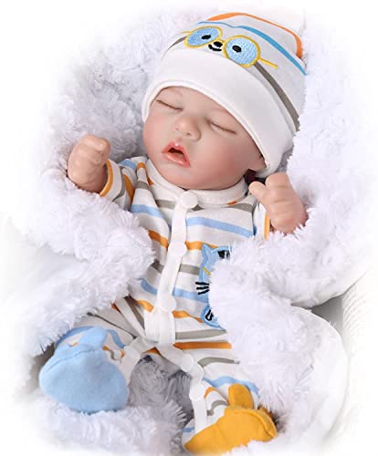 12 Inch Full Body Vinyl Realistic Sleeping Newborn Baby Doll Q69283