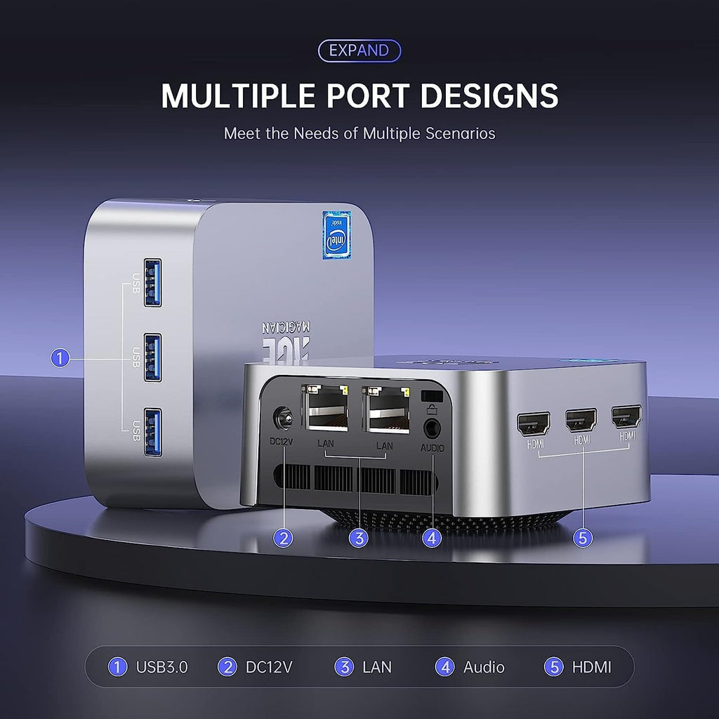 Mini PC Intel 12th Gen N95 16GB LPDDR5 512GB M.2 SSD C403598