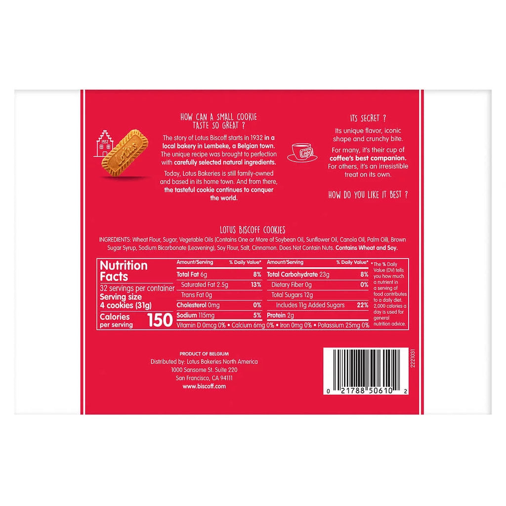 2 Pack Lotus Biscoff Cookies, 8.8 oz, 4 Count O721278