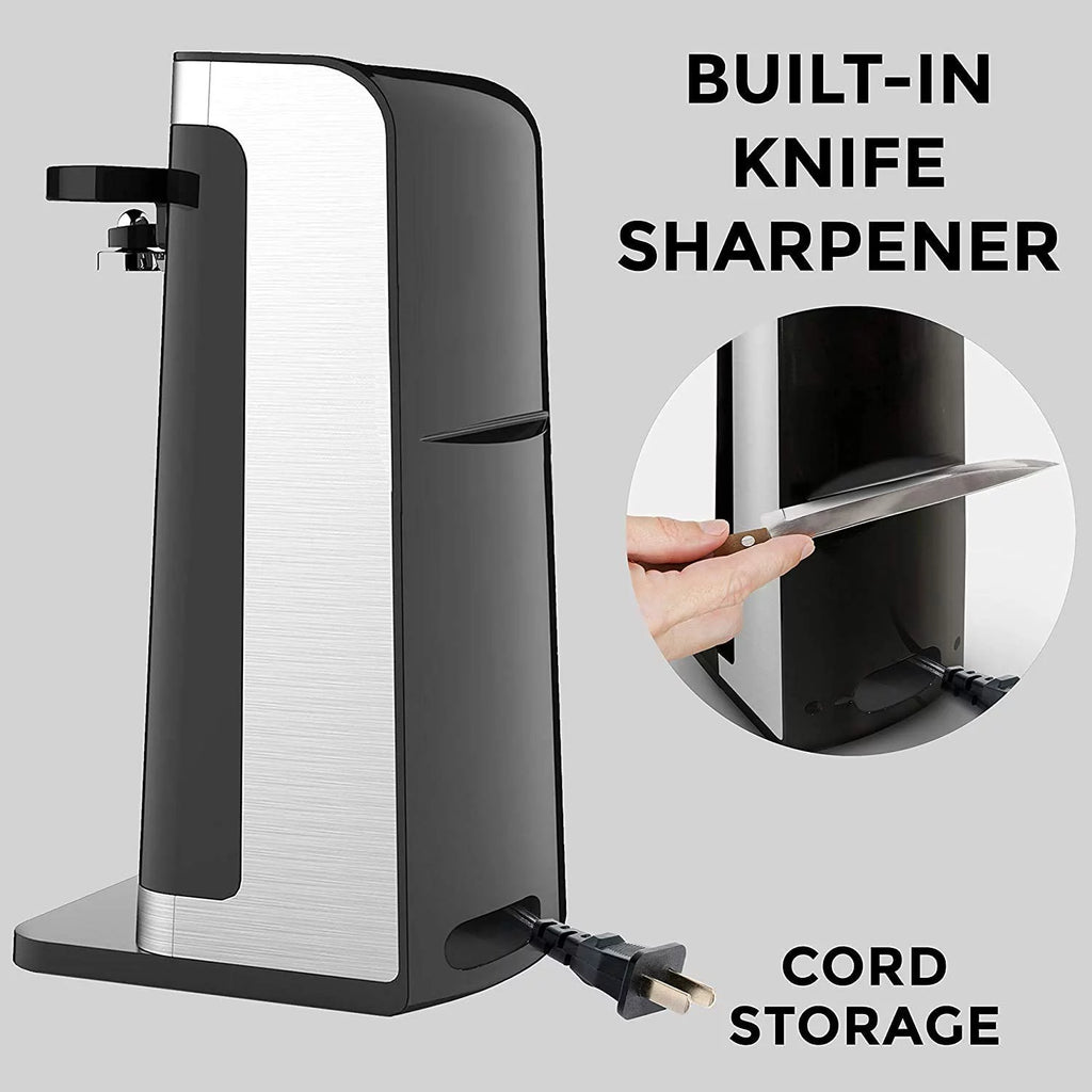 Electric Can Opener with Knife Sharpener and Bottle Opener K3639