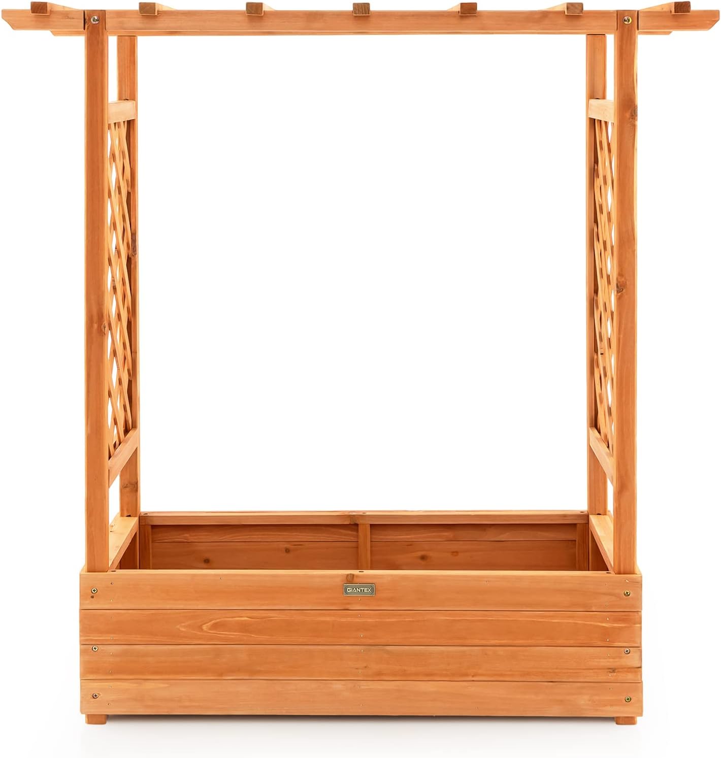 Wood Raised Garden Bed with Trellis W25542