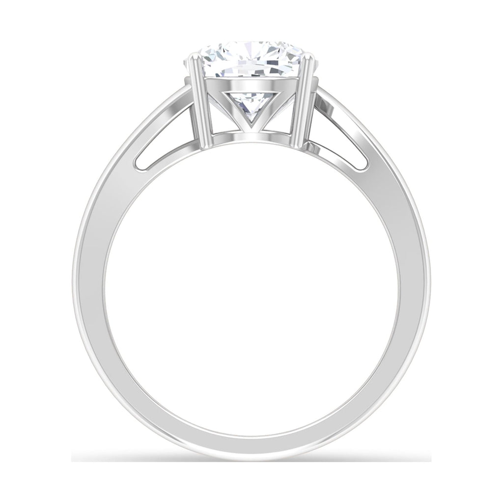 Cushion Cut Moissanite Solitaire Engagement Ring - 8 mm, 925 Sterling Silver, US 4.00 B2488