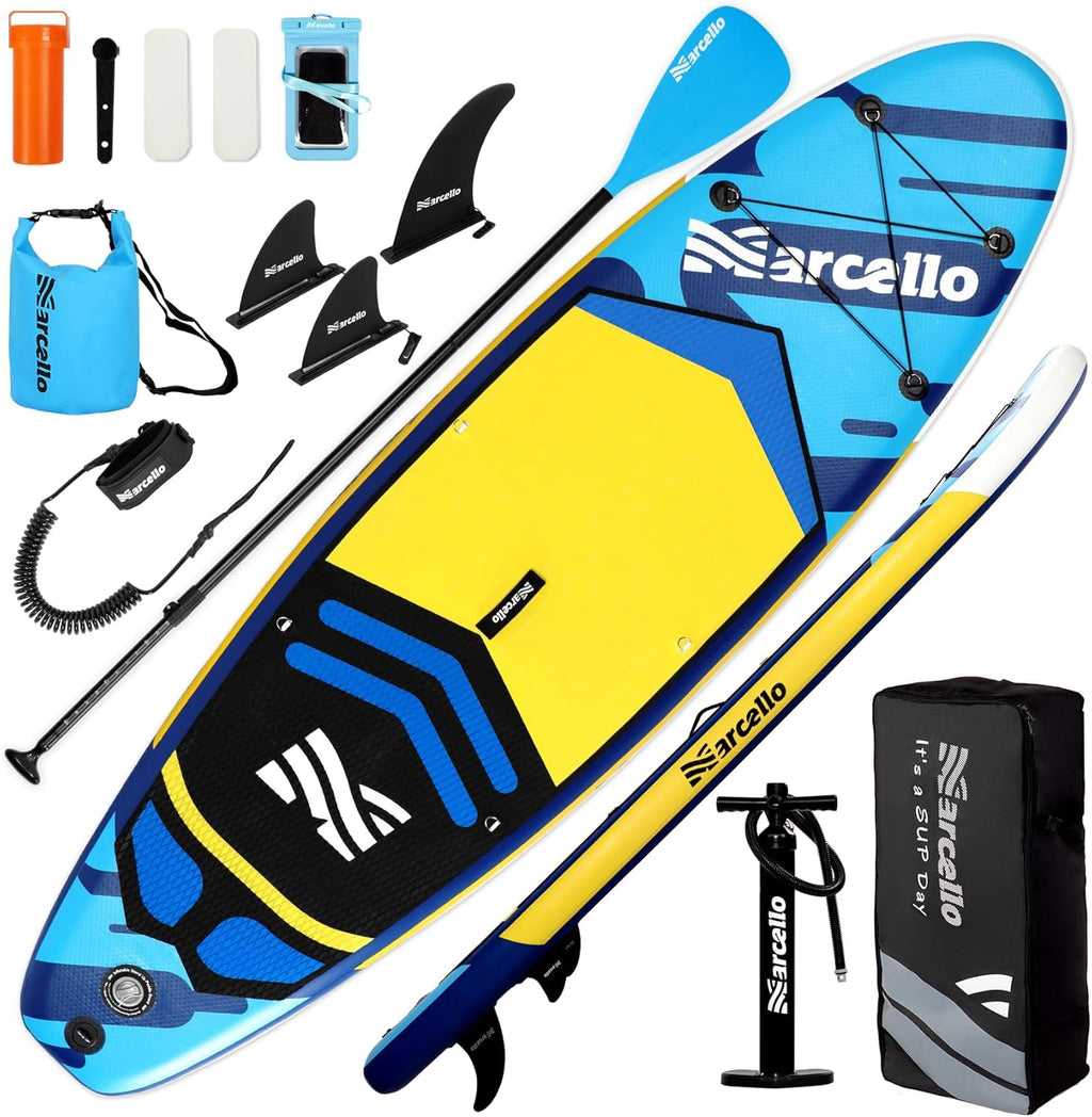 10.6'×33"×6" Inflatable Stand Up Paddle Board with Hand Pump, Leash, Repair Kit, Waterproof Phone Case, Waterproof Bag, Backpack S27153