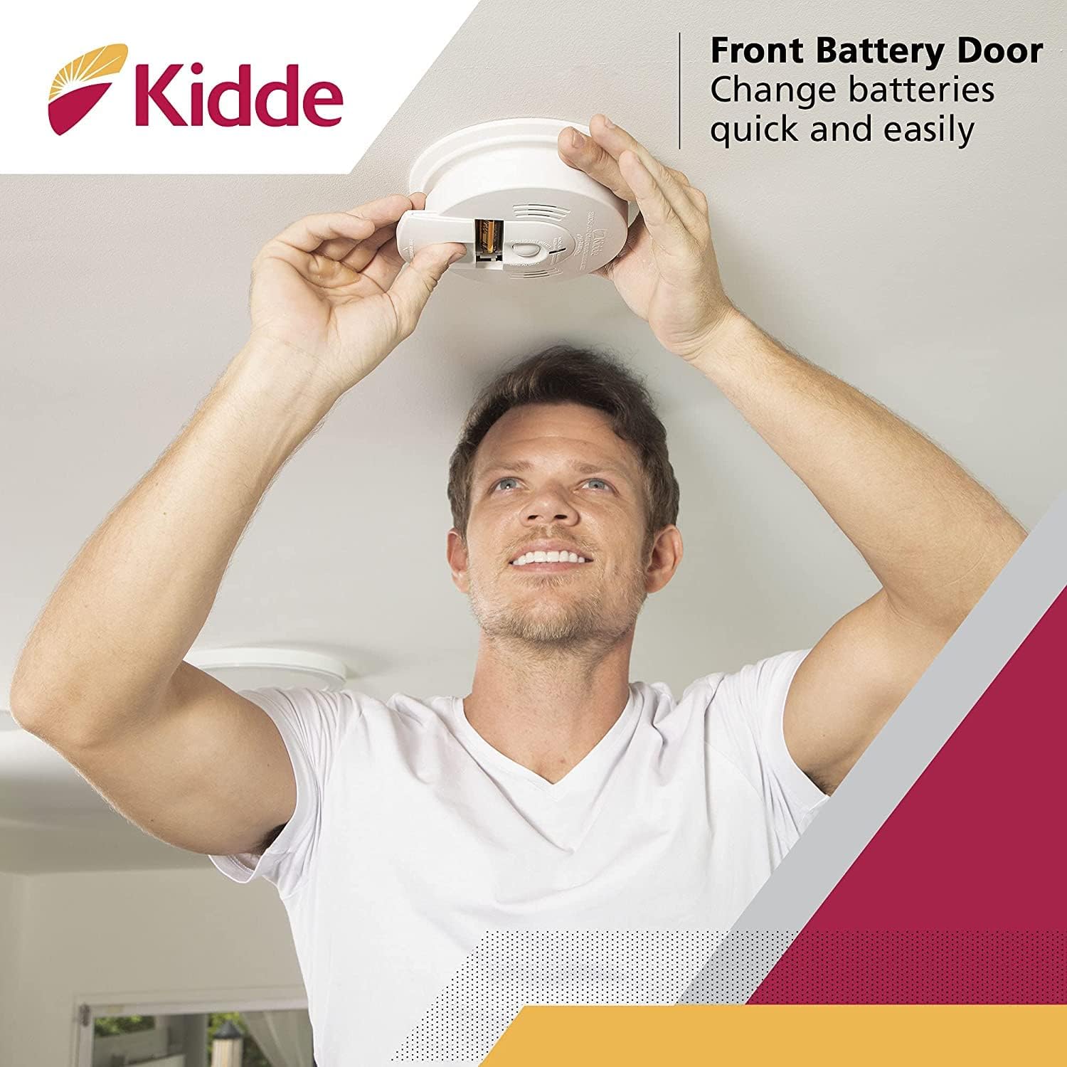 Battery Powered Smoke & Carbon Monoxide Detector, Voice Alert, Pack of 2 X86532