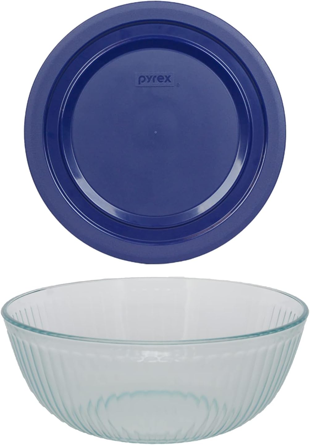 4.5qt Glass Mixing Bowl with Blue Lid G74079