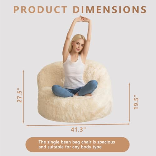 Faux Fur Giant Bean Bag Chair X608