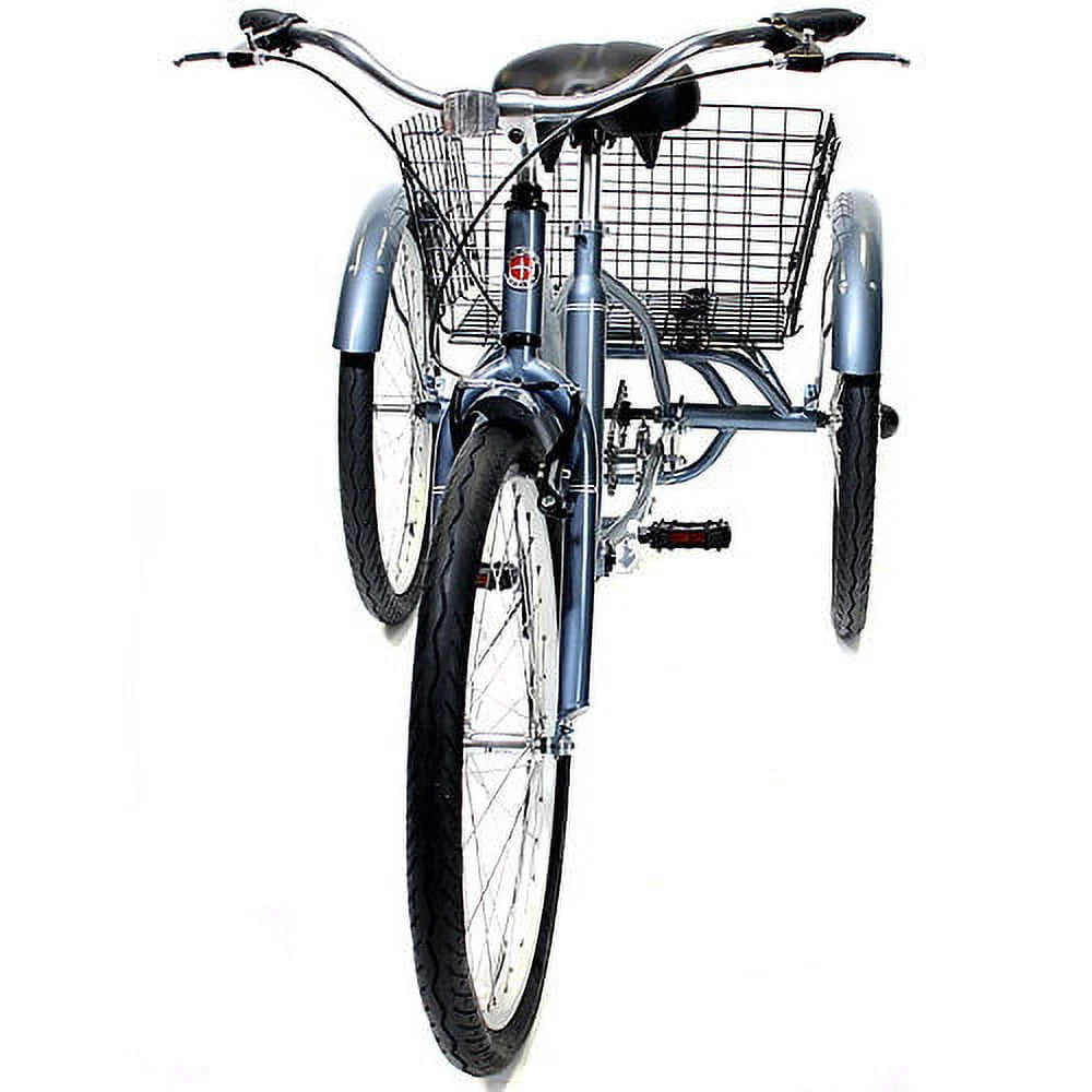 24 wheels Adult Tricycle with rear storage basket U655