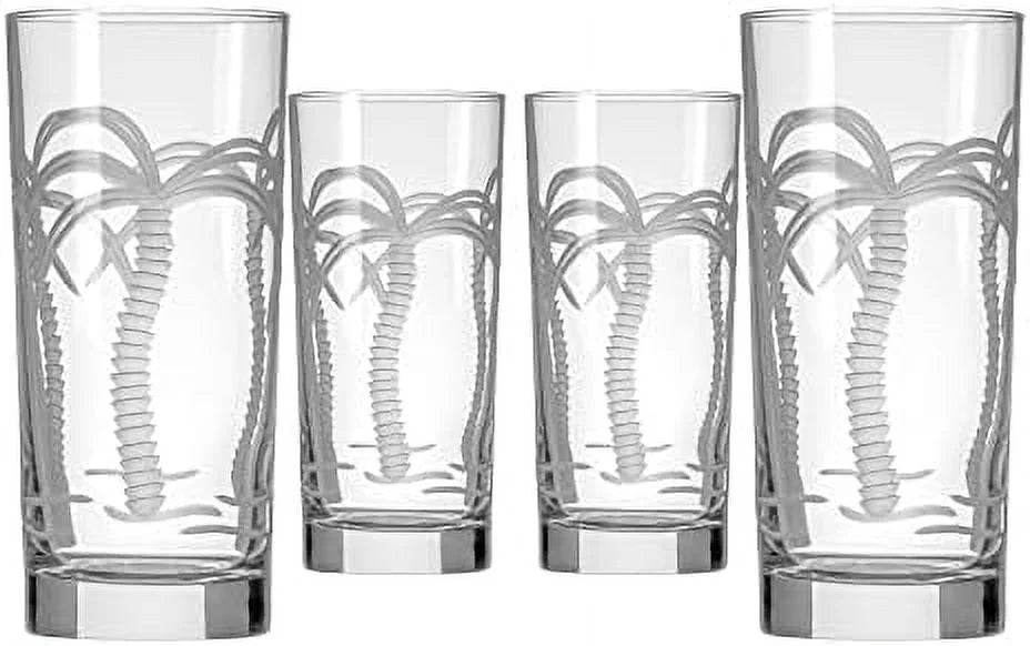 Set Of 4 15 Ounce Lead-Free Crystal Highball Glass D895