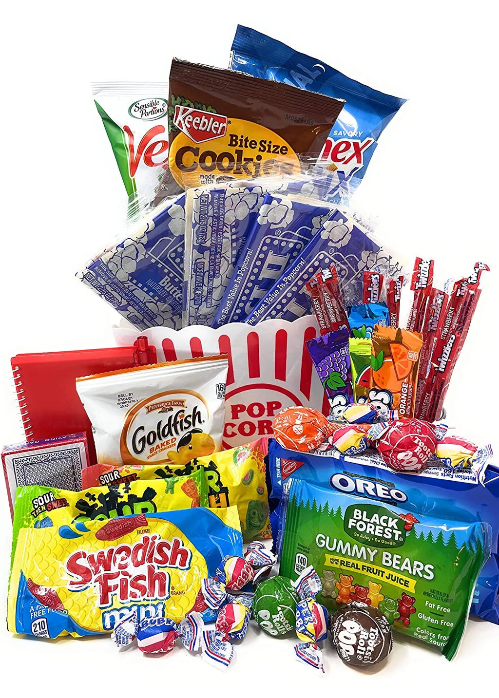40+ Piece Popcorn Candy Cookies Gift Basket D923348