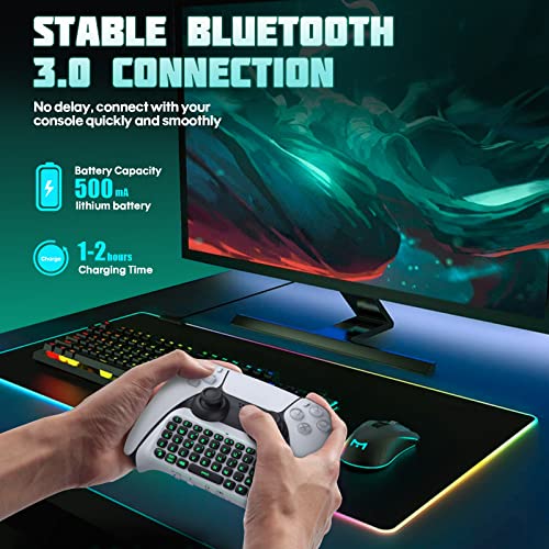 Black Wireless Bluetooth Mini PS5 Game Keyboard with RGB Backlight W894033