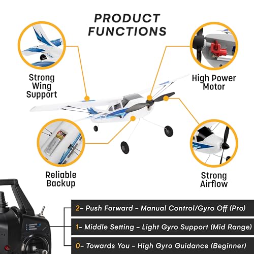 4 Channel Stunt Flying RC Plane, 20" Wing Span, EPP Foam N9532