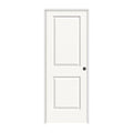 24 in. x 80 in. White Painted Left-Hand Smooth Solid Core Molded Composite MDF Single Prehung Interior Door C564
