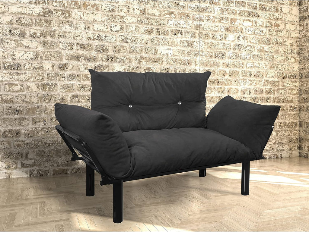 Purple Foam and Metal Loveseat H7064