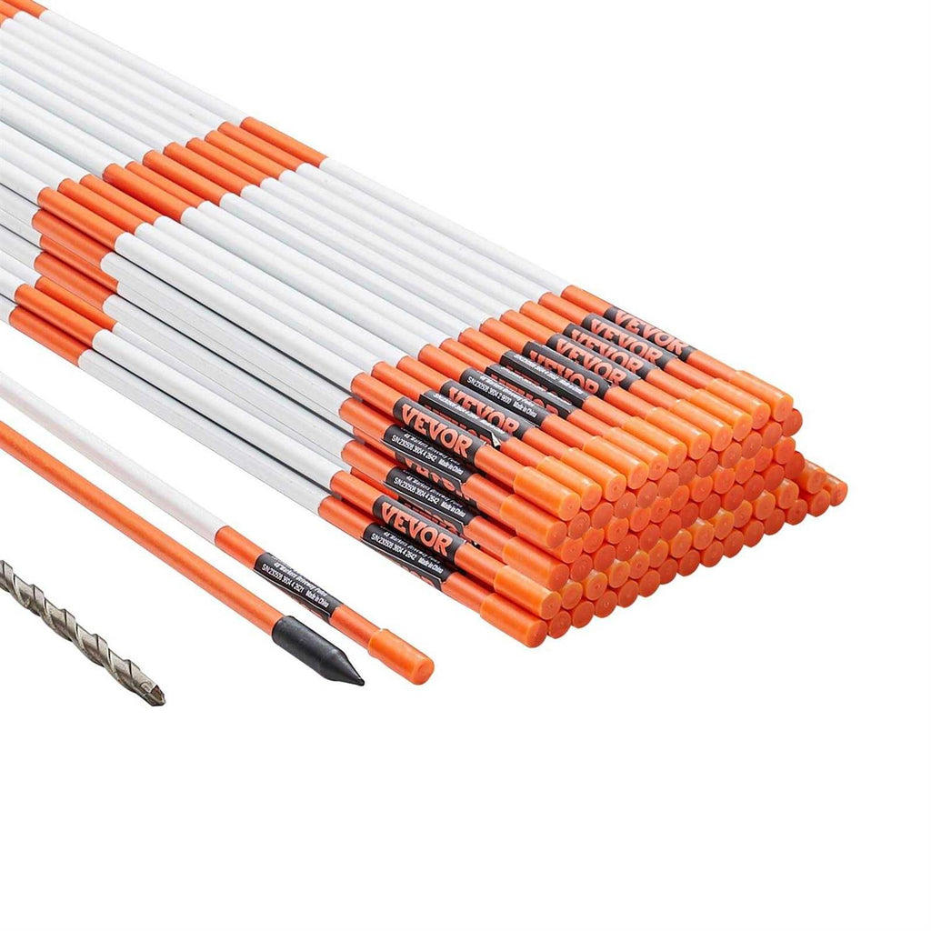 Orange Fiberglass Driveway Markers 48 inch with Reflective Tape J48396