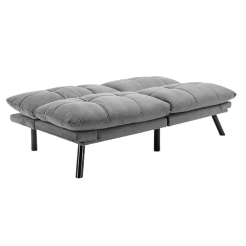 Convertible Sleeper Sofa Bed with Adjustable Backrests and Folding Armrest P146