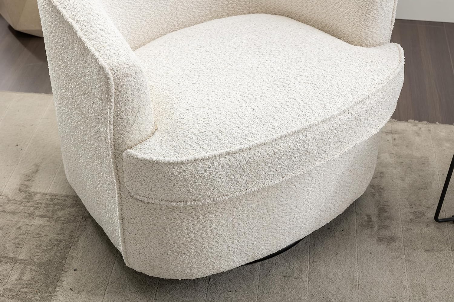 Beige Swivel Barrel Chair N22601