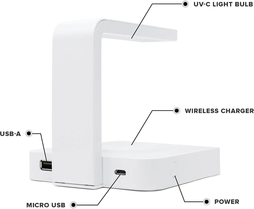 White UV Phone Sanitizer and Charger X669