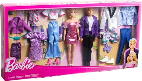 2 Fashion Dolls Set with Clothes & Accessories O68437