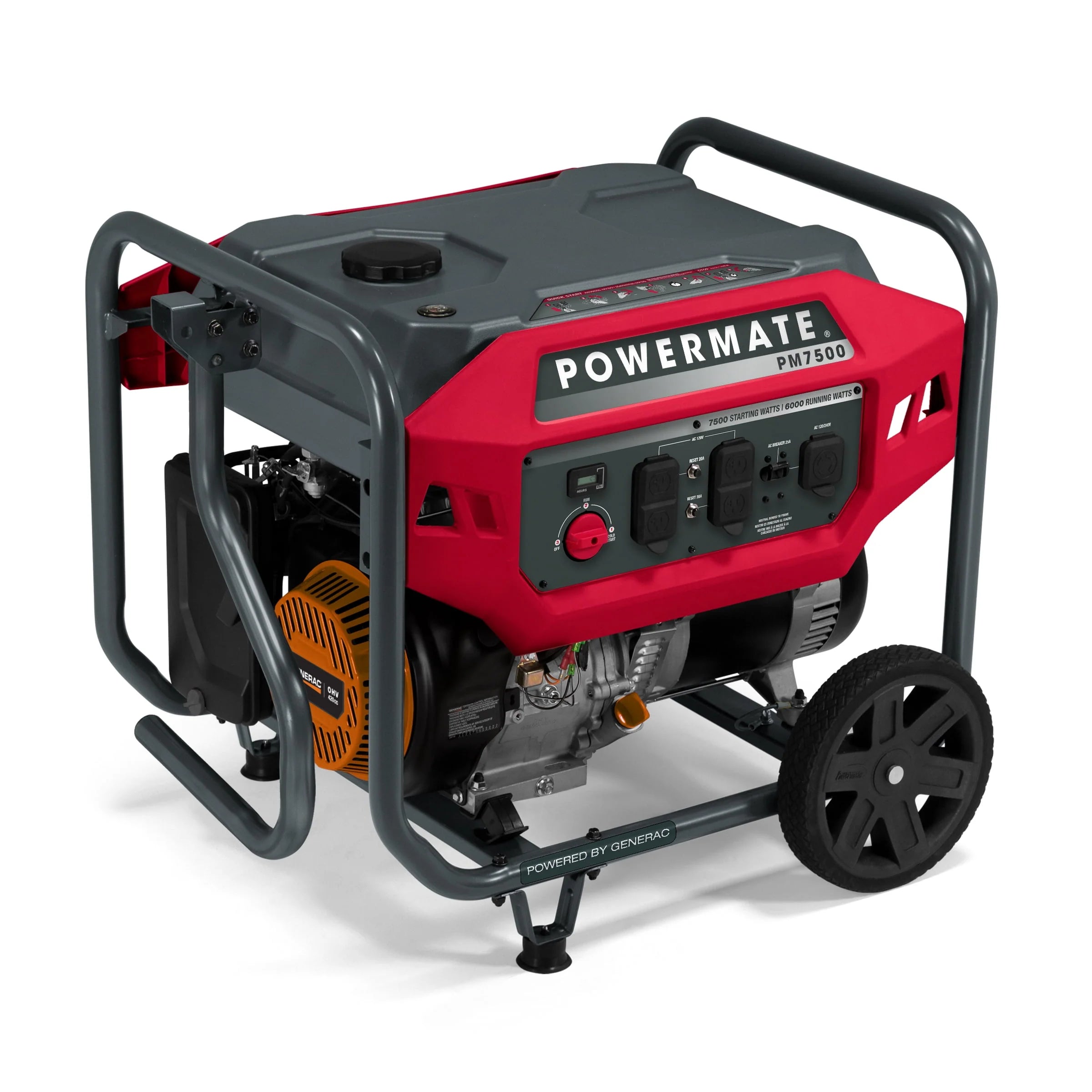 7,500 Watt Manual Start Gas Powered Portable Generator M6374