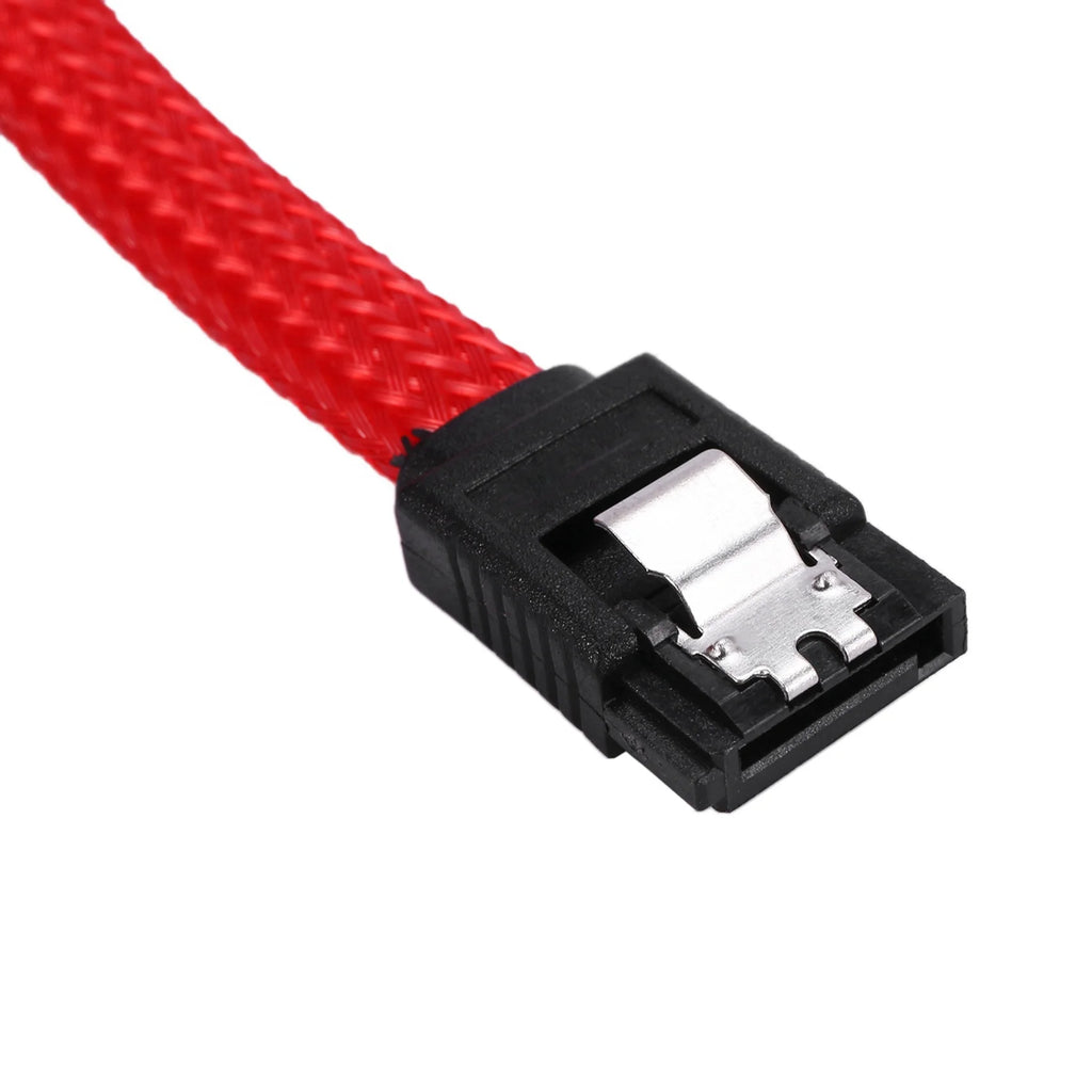 5x 3.0 SATA3 7Pin Data Cable Right Angle 6Gb/S SSD Cables with Nylon Sleeved 50CM H97918