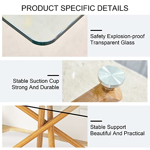 Rectangular Golden Chrome Metal Legs Tempered Glass Dining Table M257121