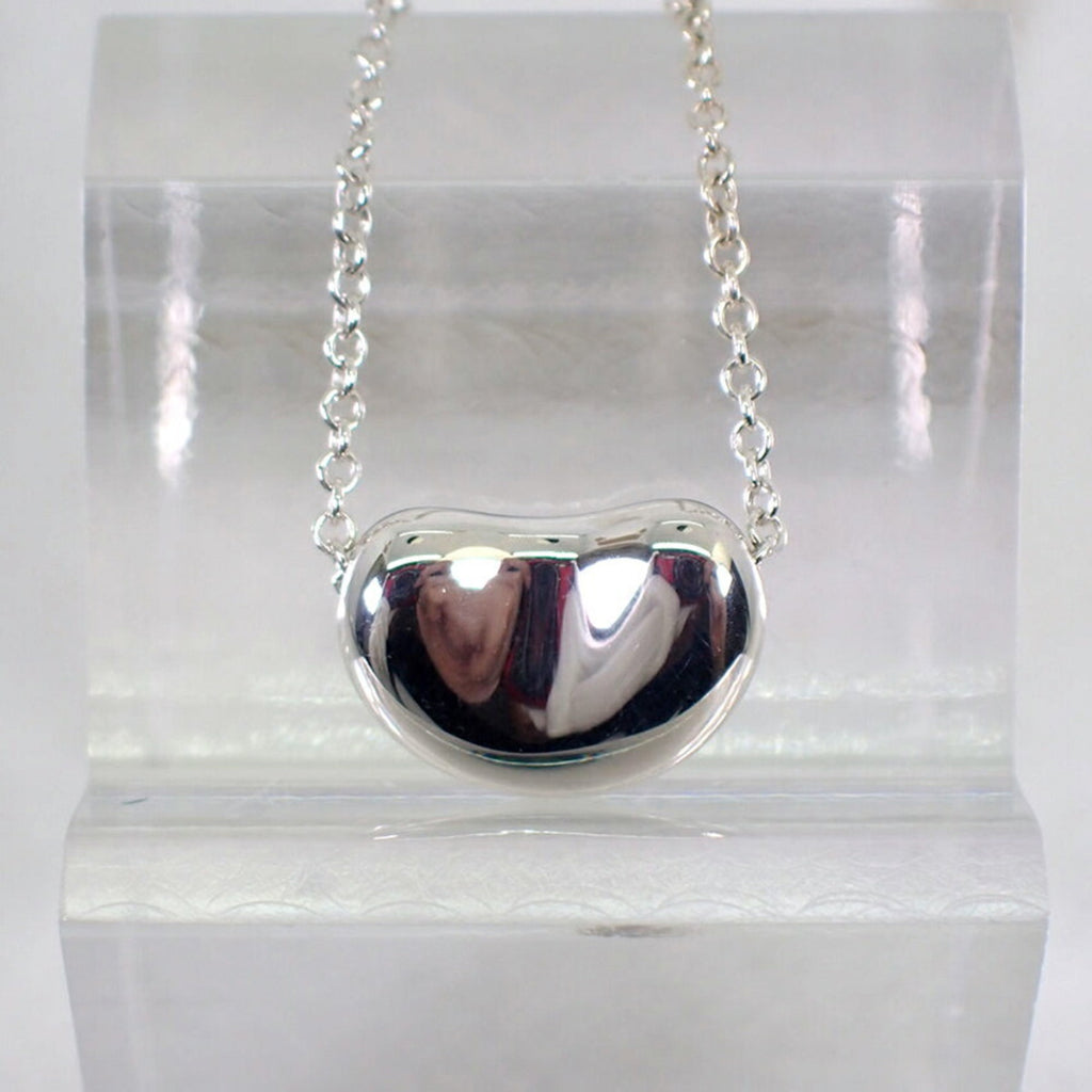 925 bean pendant necklace J3627