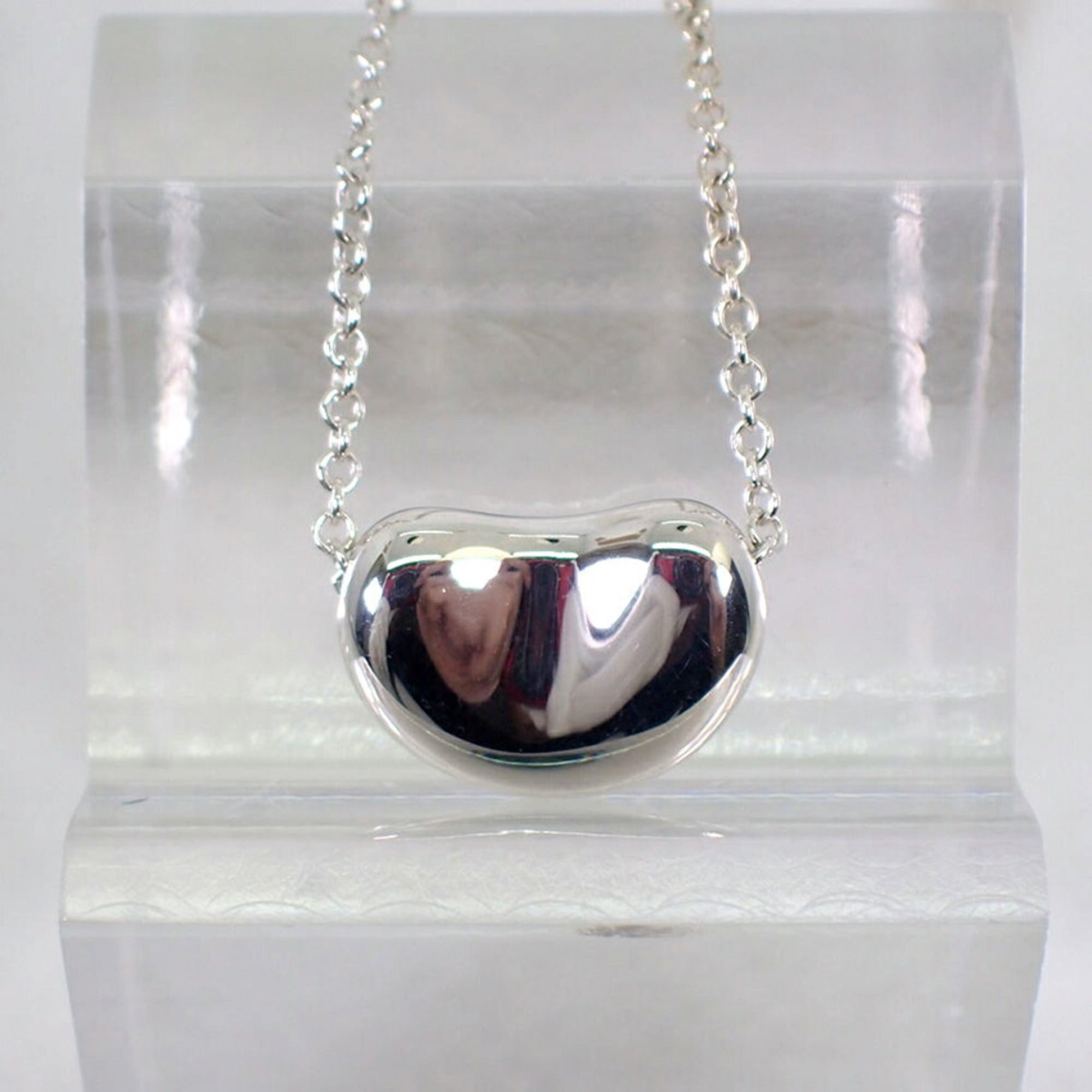 925 bean pendant necklace J3627