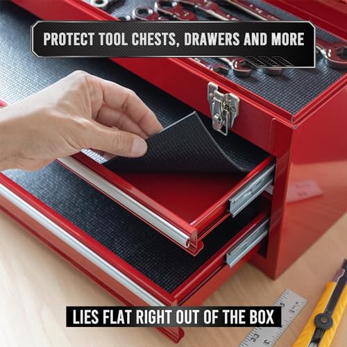 Black 24" x 10 ft Tool Box Drawer Liner H98444