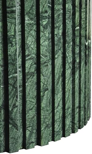 Art Deco Coffee Table with Marble, 36" W x 36" D x 16" H, Green I389993