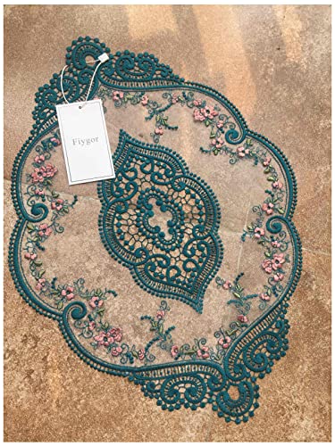2 Pack 12x18-in Black Retro Lace Placemats N86613