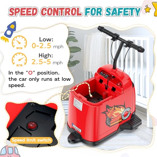24V Ride On Electric Car with Brushless Motor, RED I86136