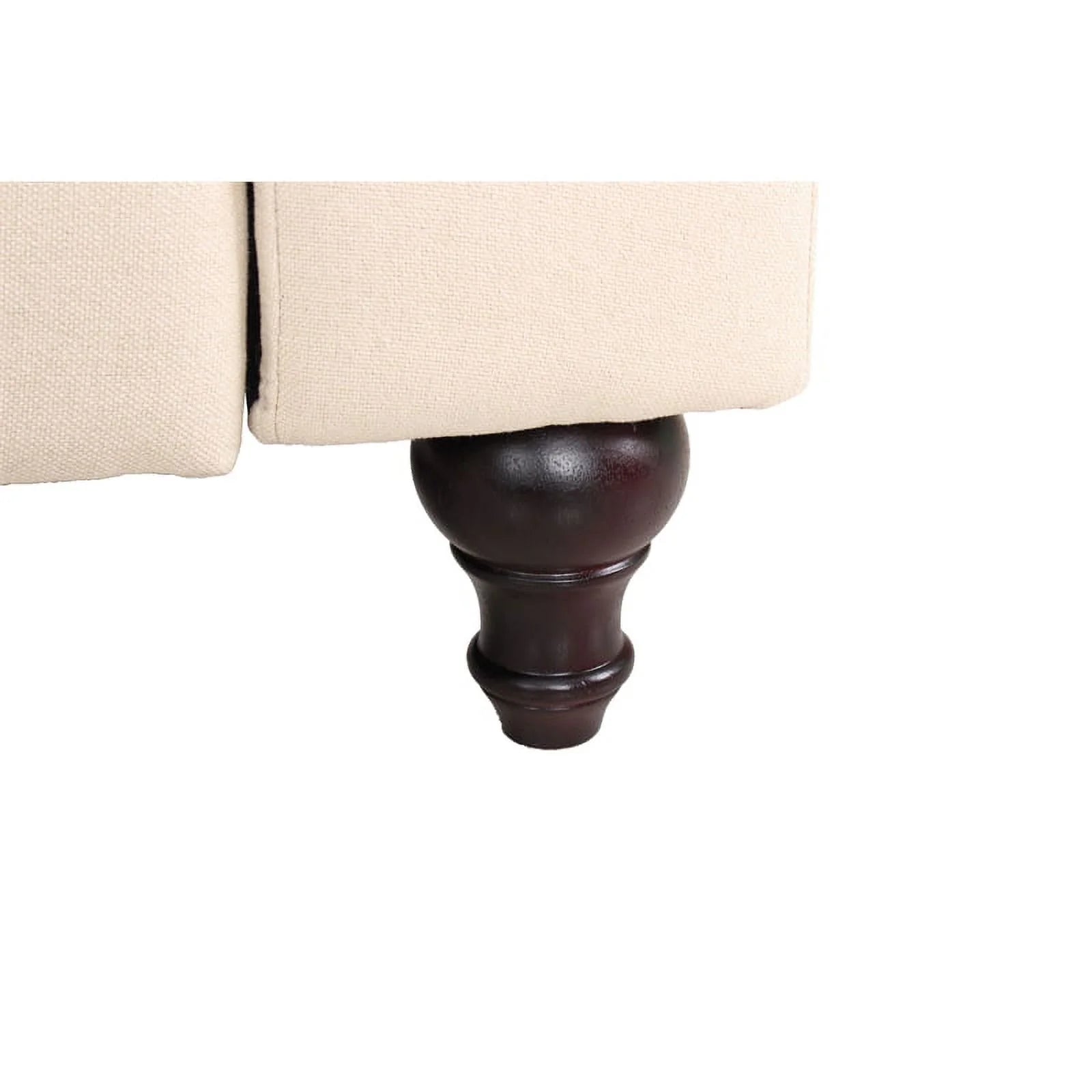2 Piece Microfiber Loveseat Set in Cream B57314
