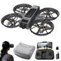FPV Drone With VR Glasses Brushless Motor LED Lights RC Quadcopter Altitude Hold Obstacle Avoidance R911482