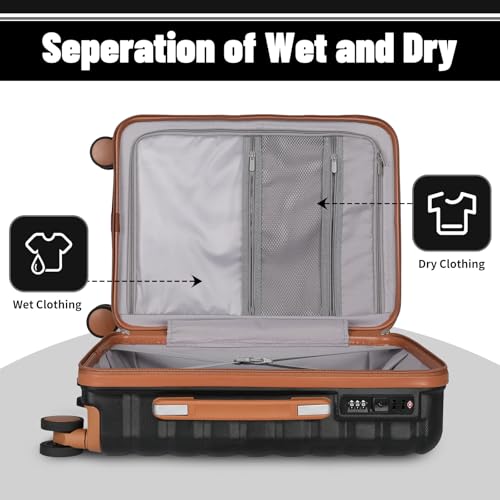 3-Piece Hardshell Luggage Set with Spinner Wheels, TSA Lock, Light Avocado Green (20+24+28 inch) H73537