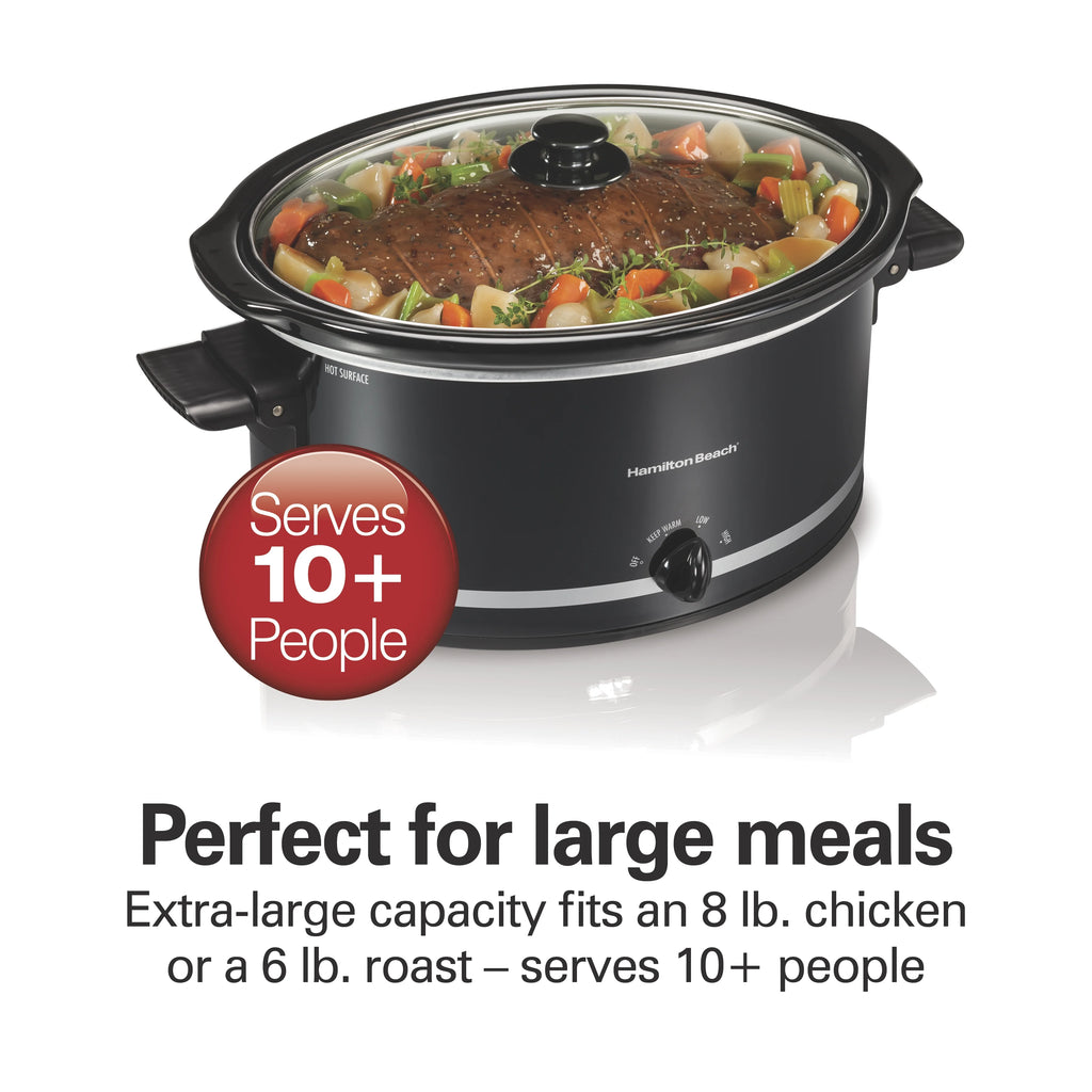 8 Quart Black Slow Cooker F105