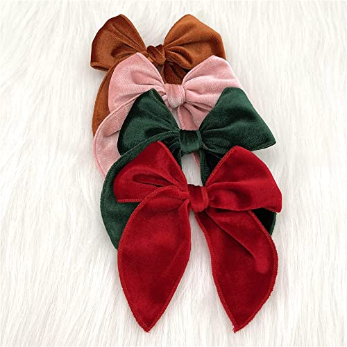 Large Velvet Hair Clips Barrettes (12 PCS) U5075