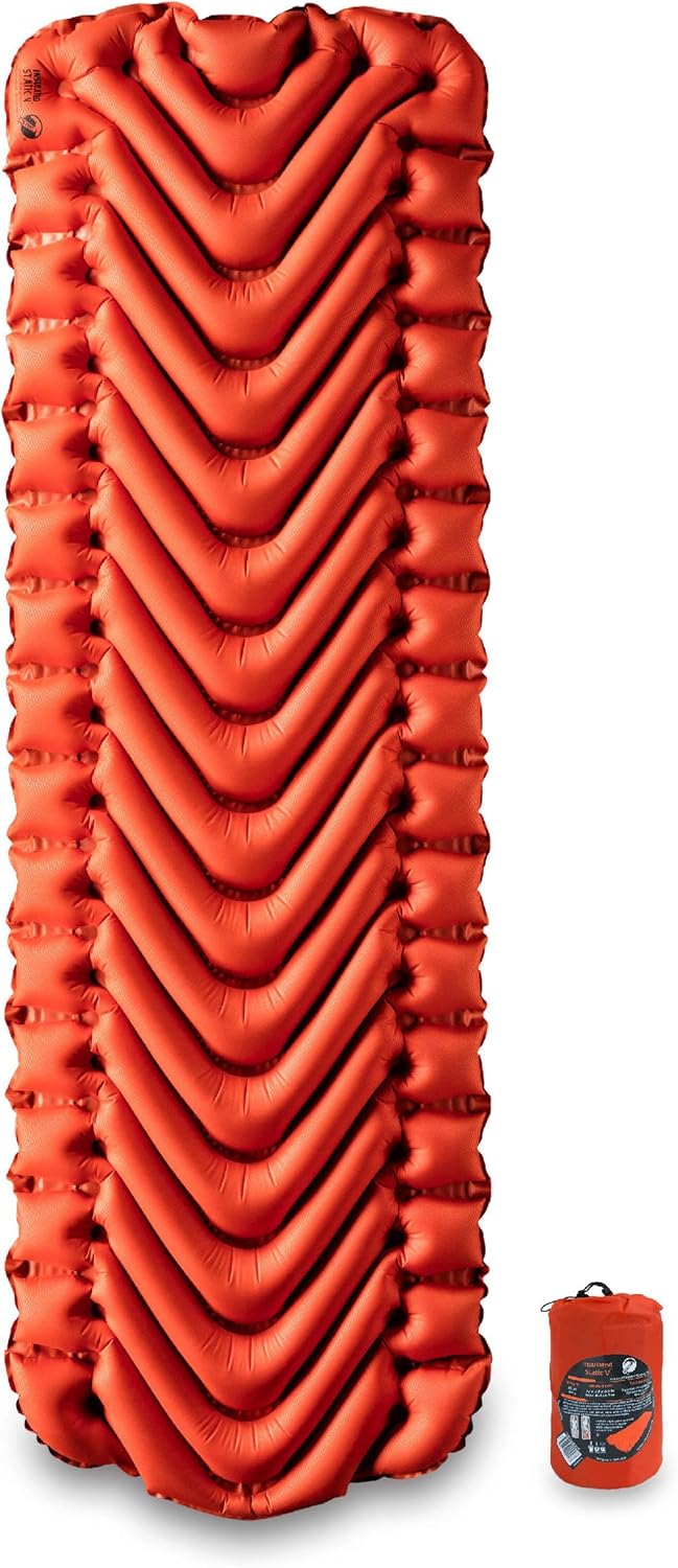 Insulated Static V Sleeping Pad, Lightweight, 2.5 Inches Thick, Inflatable Camping Mattress A29544