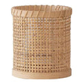 Rattan Woven Hurricane Glass Candle Holders J2241