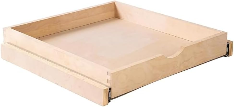 21W x 4H inch White Roll Out Tray with Soft Close E4130