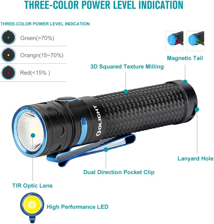 Compact Rechargeable LED Flashlight with 3500mAh 18650 Battery Z25090