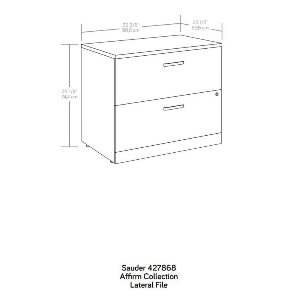 Engineered Wood Lateral Filing Cabinet in Classic Cherry W3392