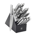 20-pc Self-Sharpening Knife Set with Block, Black, Stainless Steel V37870