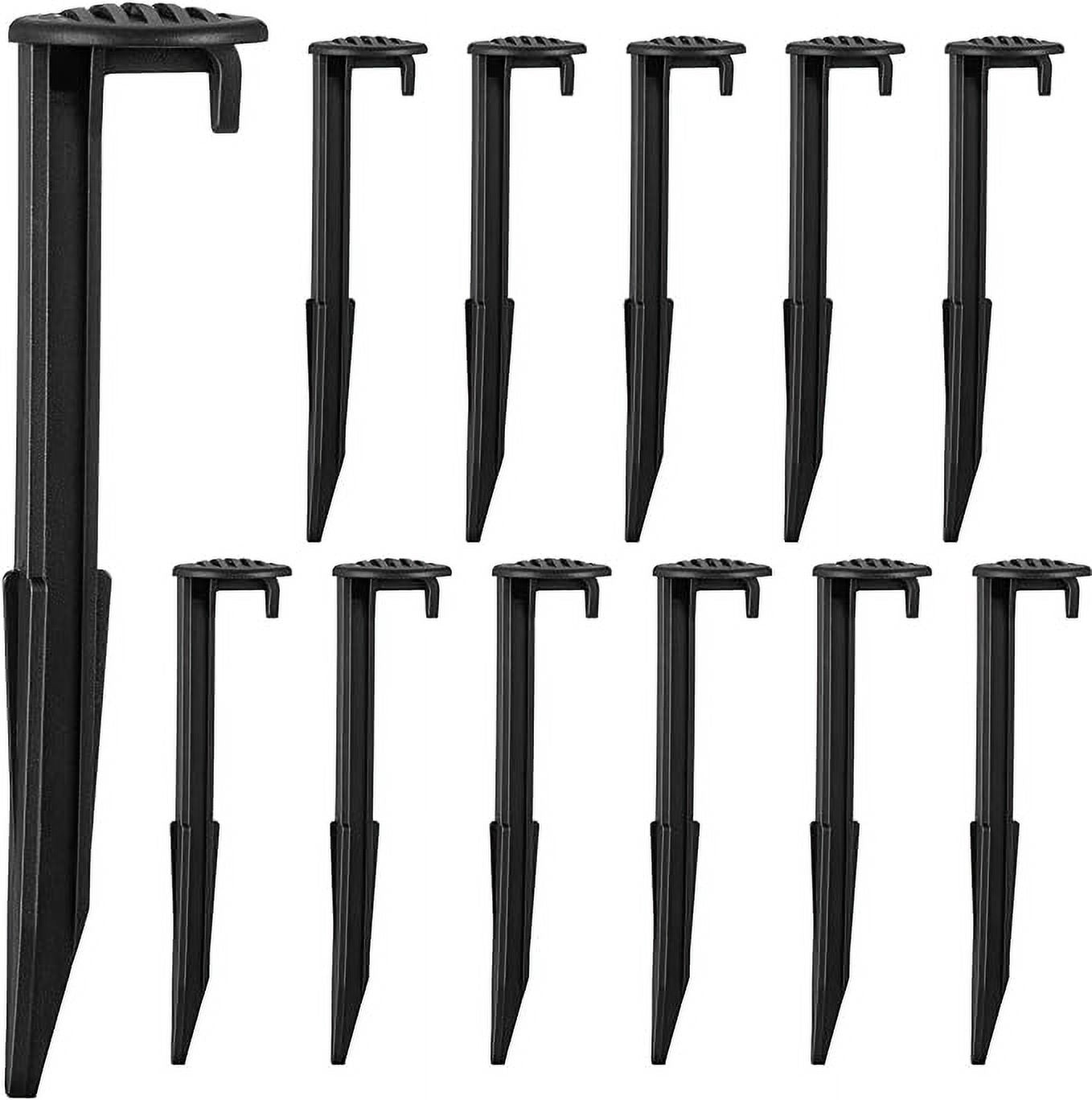 12 Pieces 5.7 Inch Black Plastic Tent Stakes C552115